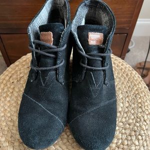 Used in great shop Toms booties black suede size 9